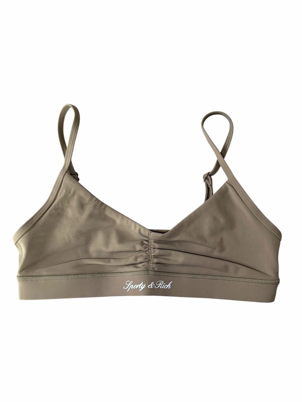 NWT Sporty & Rich Signature Mini Bra - Hazelnut - Size M